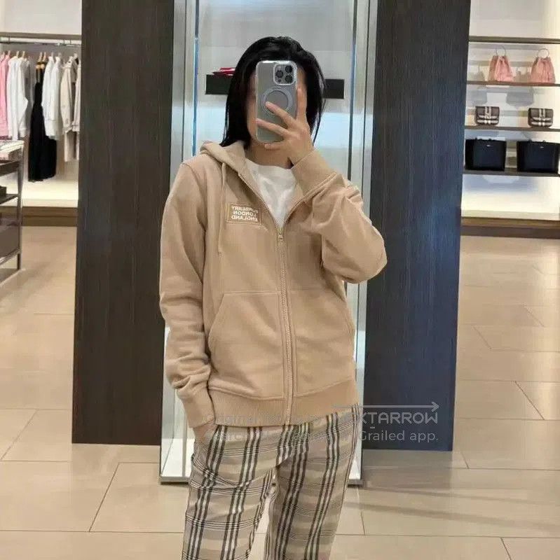 Burberry Burberry Khaki Cotton Logo Hoodie for Women. Size M / US 6-8 / IT 42-44 - 6 Thumbnail