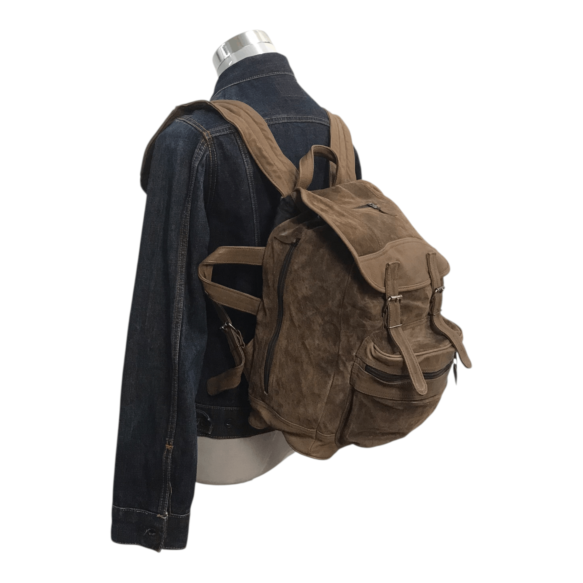 Leather Vintage Golden East Leather Brown Bagpack Size ONE SIZE - 2 Thumbnail