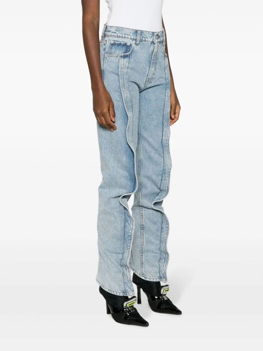 Y/Project o1mle0524 Slim Banana Jeans in Blue Size 29" - 7 Thumbnail