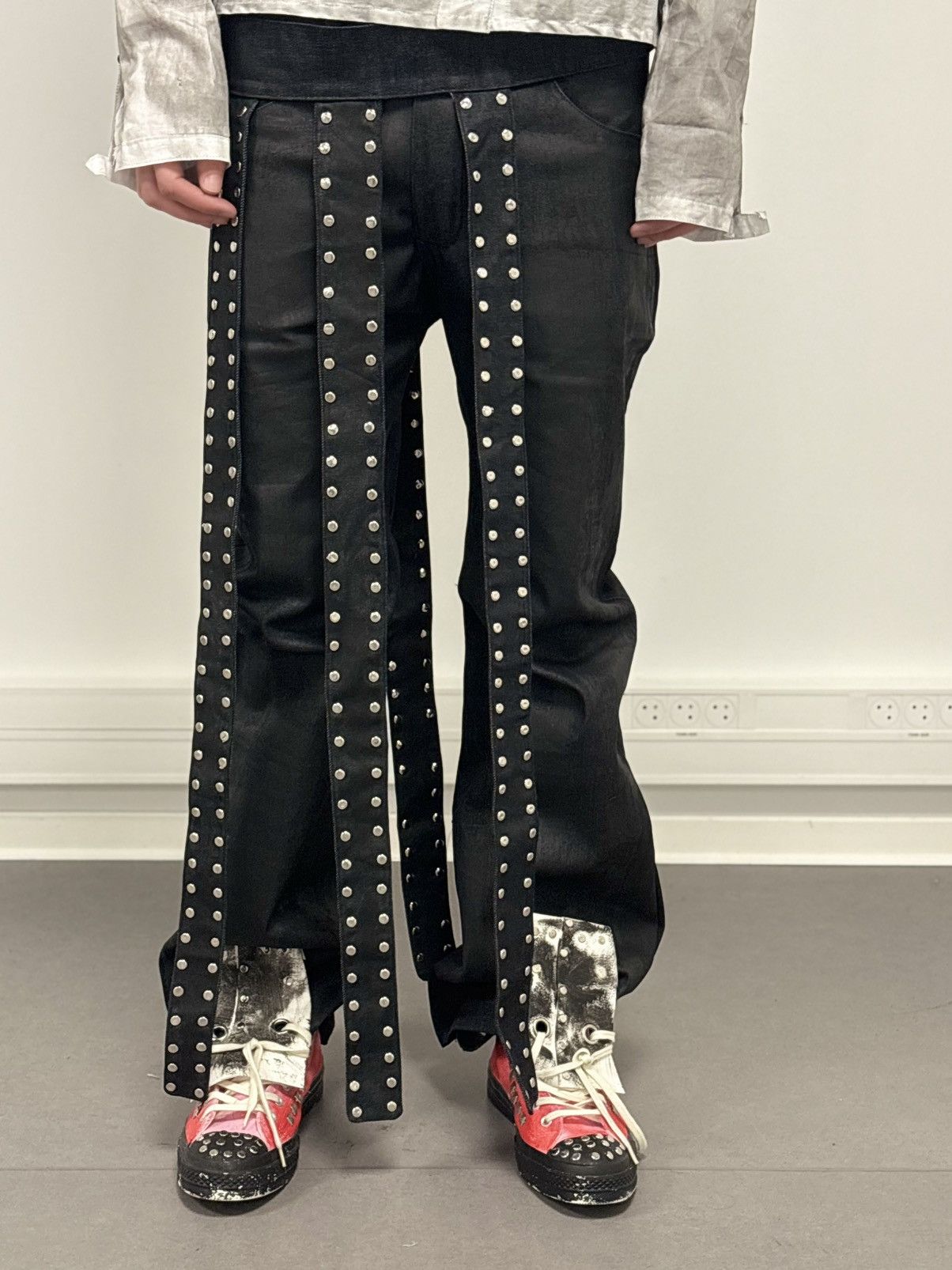 Other Black waxed flared jeans ( bootcut) Size US 26 / EU 42 - 1 Thumbnail