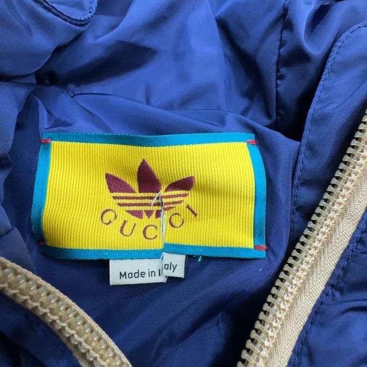 Gucci Gucci GUCCI x adidas Blue Hooded Sweatshirt -2506 Size US L / EU 52-54 / 3 - 1 Thumbnail