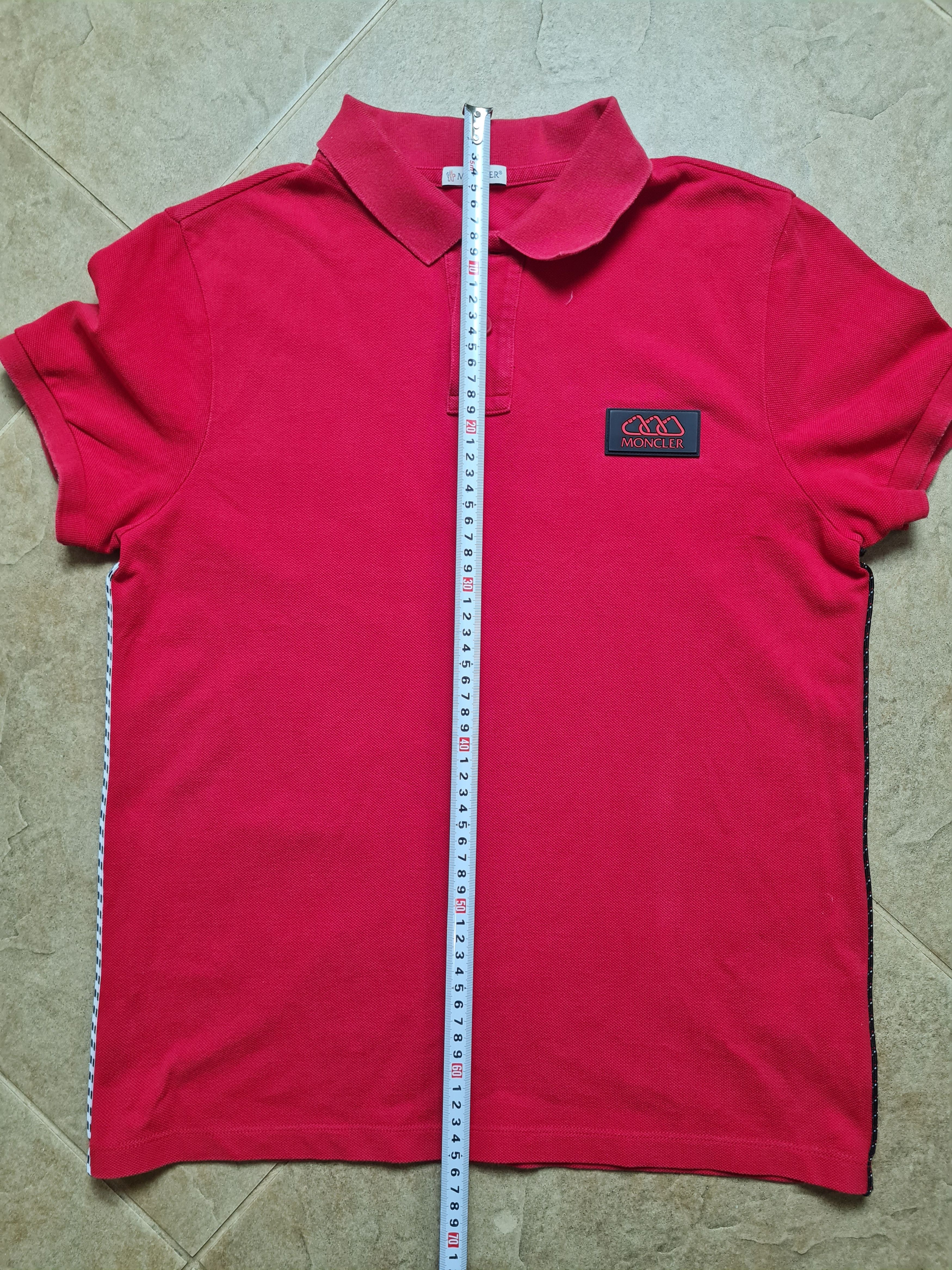 Moncler Mens T-Shirt MONCLER Logo Patch Polo Shirt In Red Size S Size US S / EU 44-46 / 1 - 5 Thumbnail