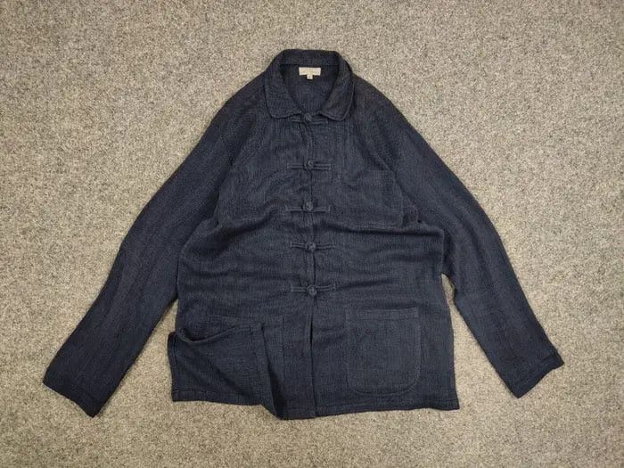 Japanese Brand Vintage 90's Japanese Blue Cotton Pocket overshirt Jacket Size US M / EU 48-50 / 2 - 10 Thumbnail