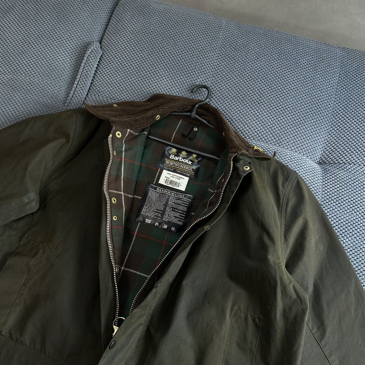 Barbour Barbour Northumbria C46 Vintage Heavy Green Waxed Jacket Size US XXL / EU 58 / 5 - 2 Thumbnail