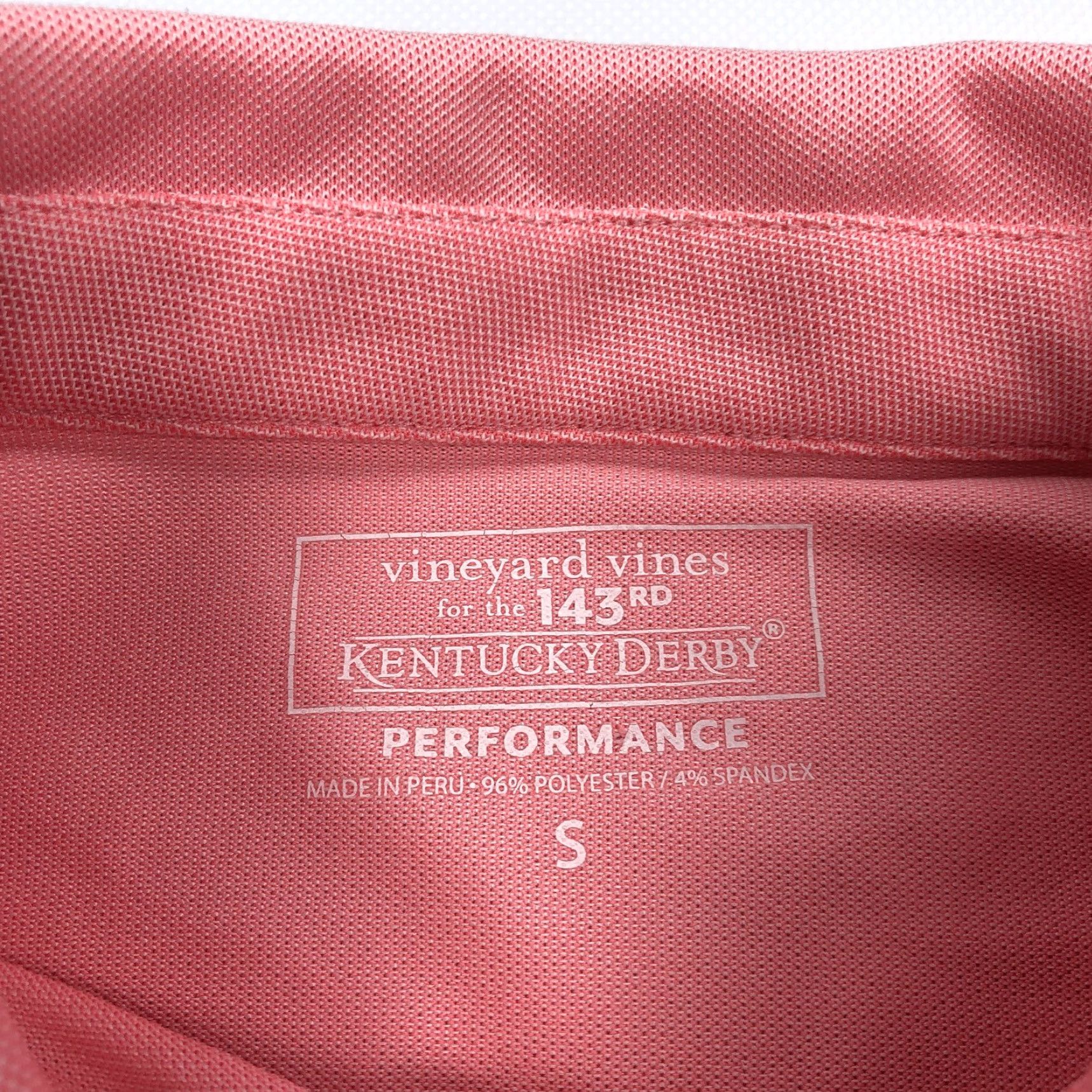 Vineyard Vines Vineyard Vines Polo Shirt Men S Small Pink Kentucky Derby 143 Performance Embroidered Whale Short Sleeve Polo Shirt Size US S / EU 44-46 / 1 - 2 Thumbnail
