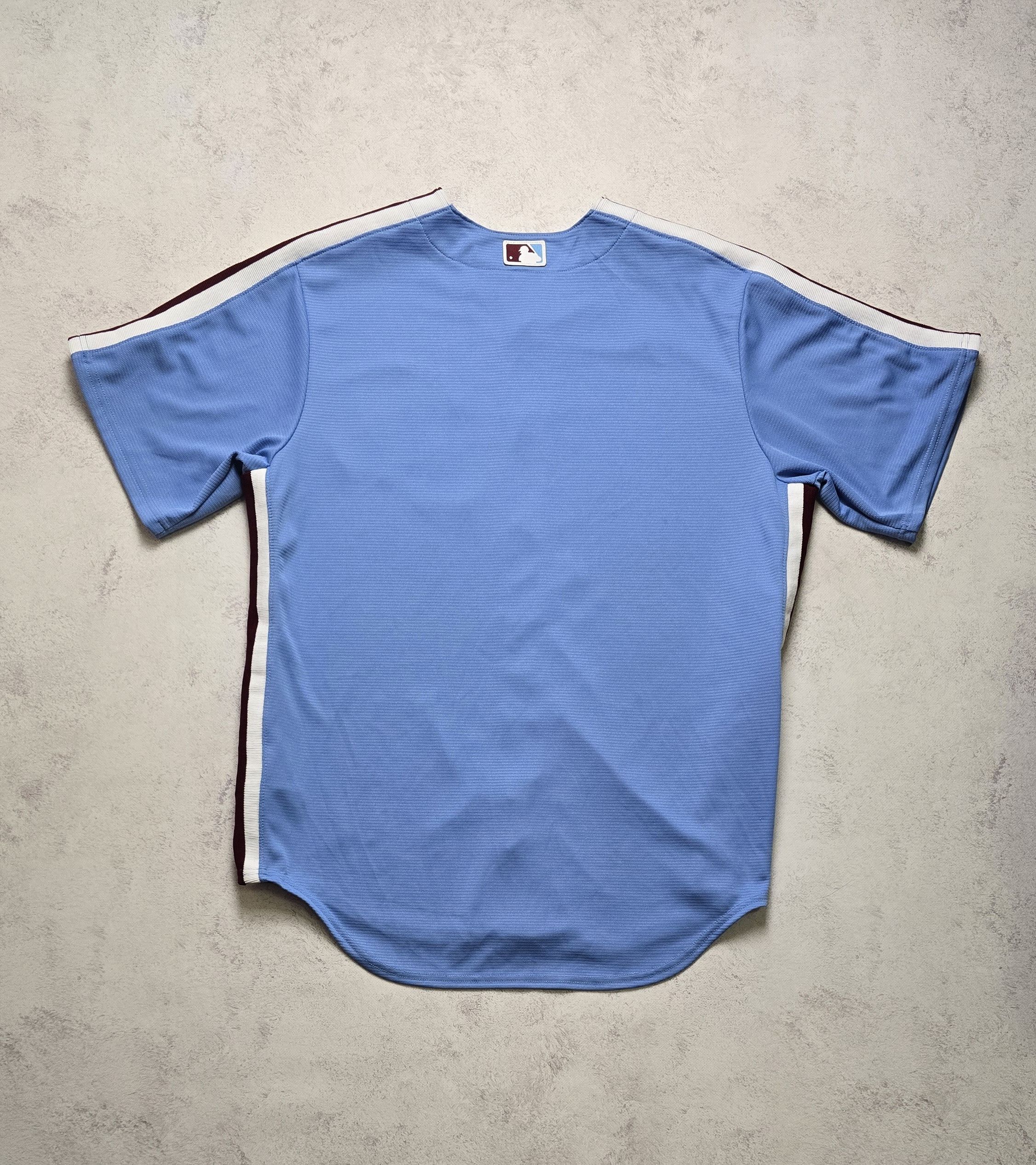 Nike Nike Blue Philadelphia Phillies Throwback Baseball Jersey Size US L / EU 52-54 / 3 - 2 Thumbnail