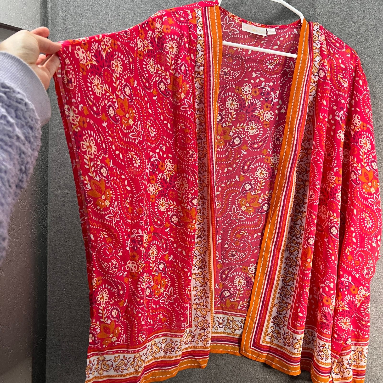 Other Belle by Kim Gravel Border Print Woven Cardigan Size S / US 4 / IT 40 - 5 Thumbnail
