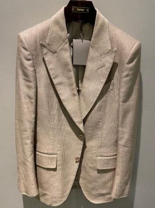 Tom Ford o1w1db10125 JHPP001 Dyllan Jacket in Cream Size US S / EU 44-46 / 1 - 1 Thumbnail