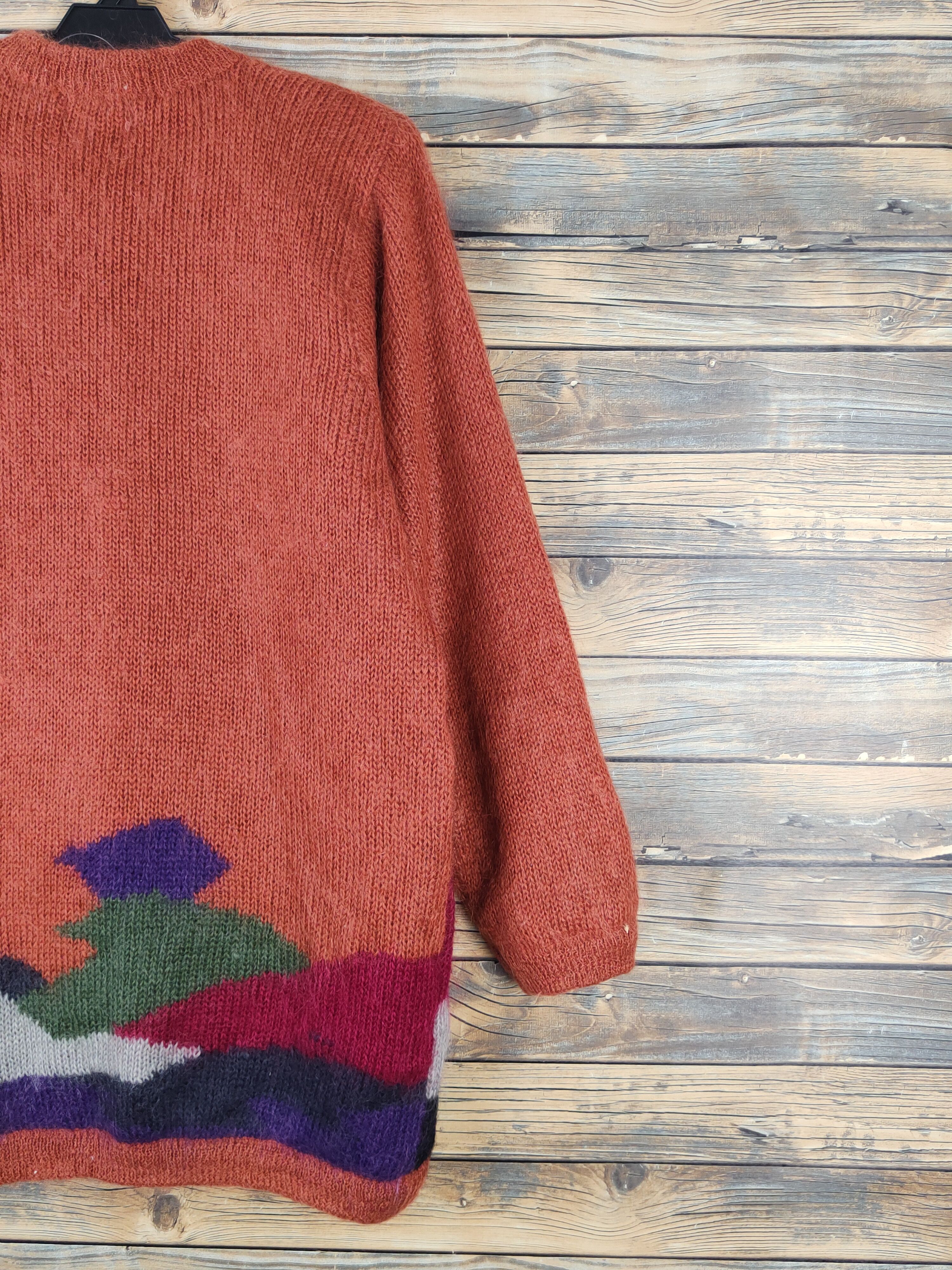 Japanese Brand Carion Dark Orange Knitwear Wool Sweaters #W2139 Size L / US 10 / IT 46 - 9 Thumbnail