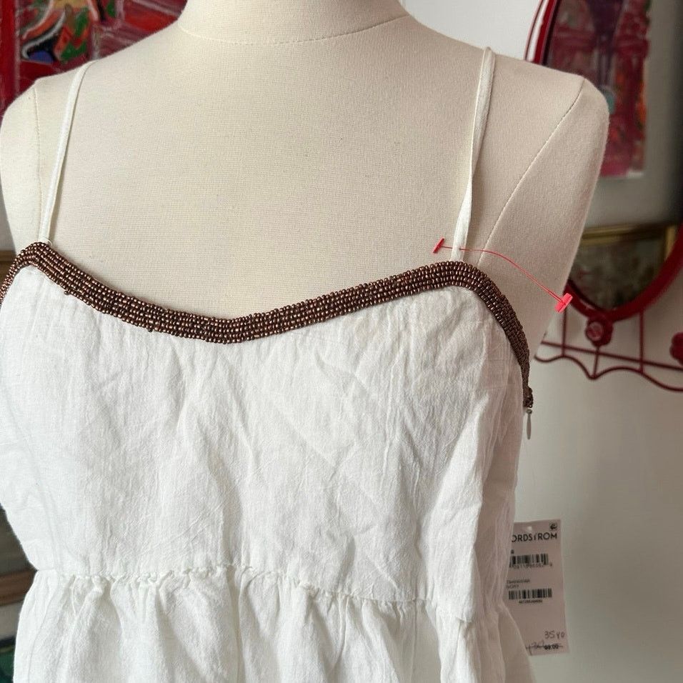 Other treasure&bond white beaded tank top Size S / US 4 / IT 40 - 2 Thumbnail