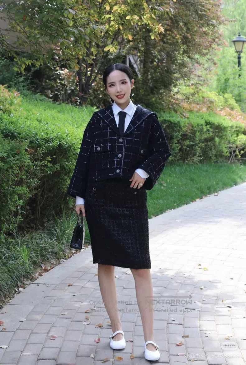 Chanel Chanel Black tweed skirt Size 24" / US 00 / IT 34 - 7 Thumbnail