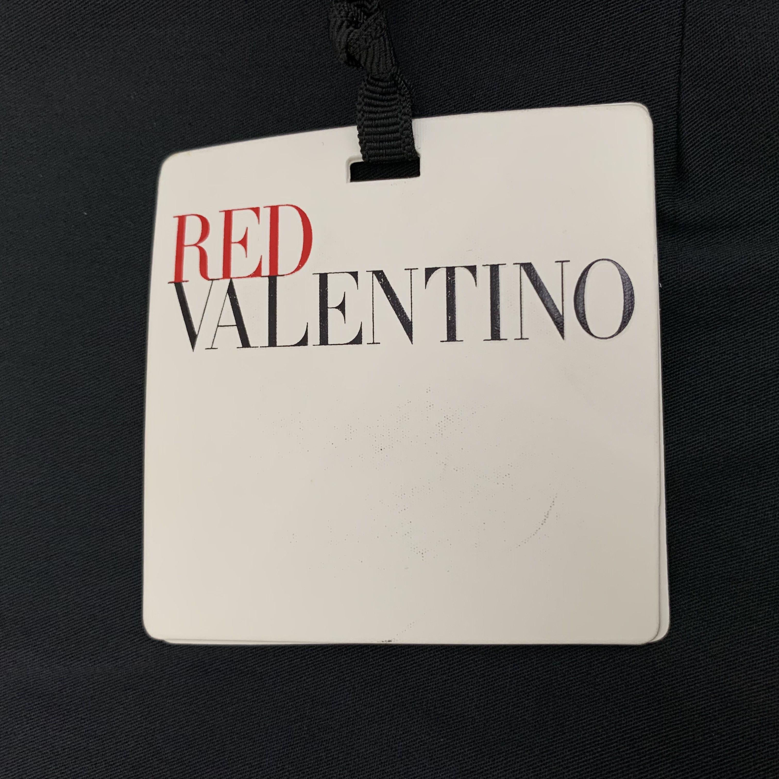 RED Valentino Red Valentino Black Ruffle Cotton Sleeveless Dress (M) Size M / US 6-8 / IT 42-44 - 2 Thumbnail