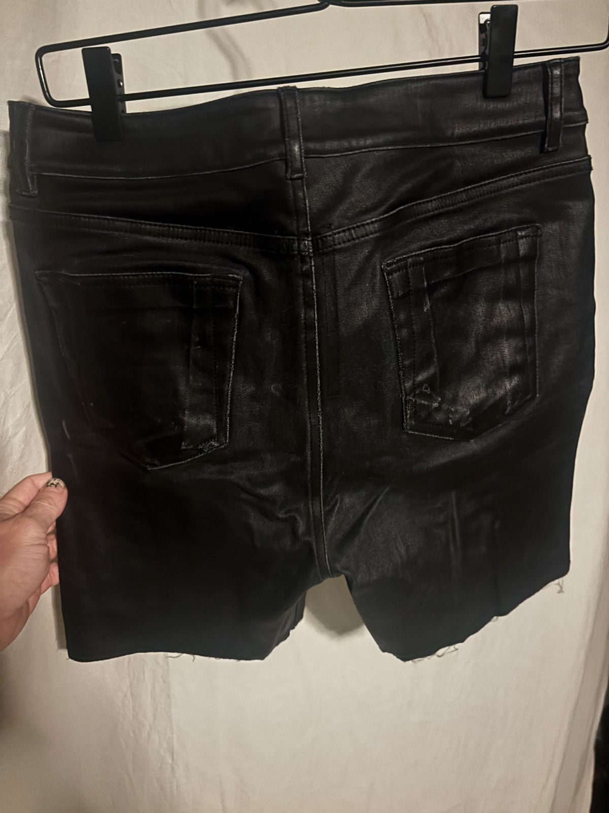 Rick Owens Drkshdw DRKSHDW Penta Trucker Jorts Black Waxed Denim sz 28 Size US 28 / EU 44 - 3 Thumbnail
