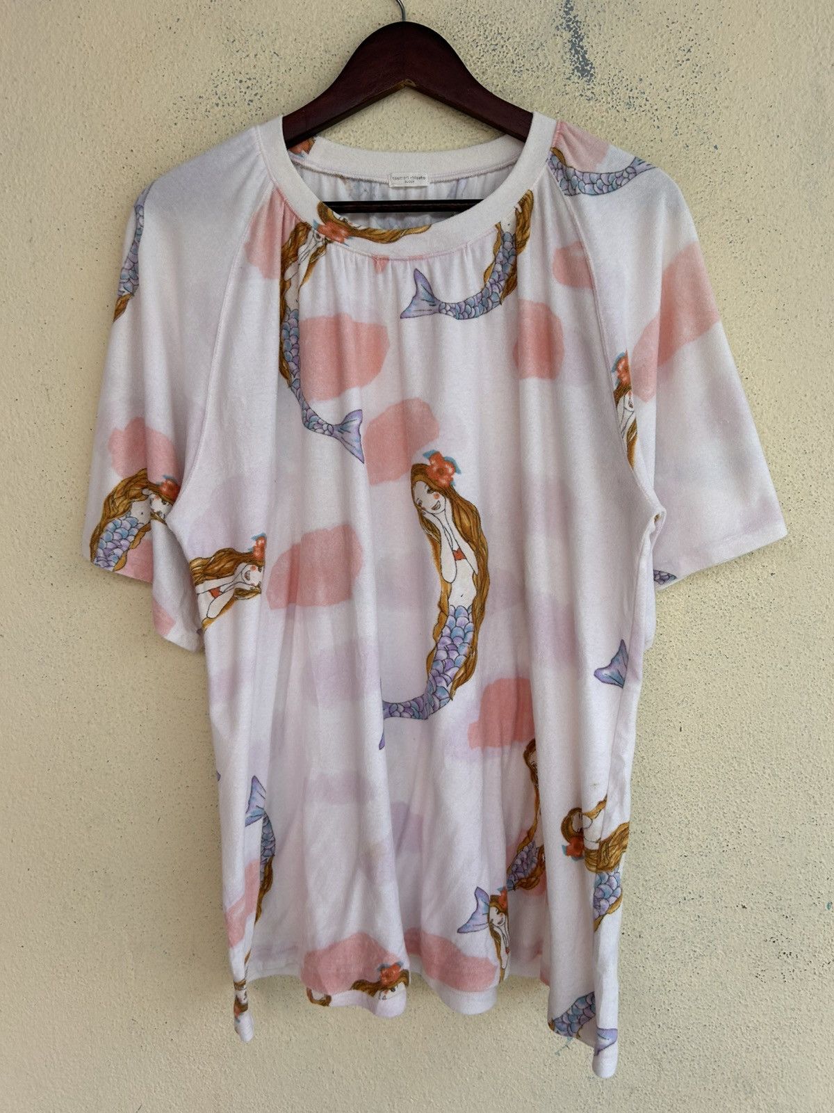 Tsumori Chisato Tsumori Chisato Sleep Mermaid Velvet Tshirt Size L / US 10 / IT 46 - 2 Thumbnail