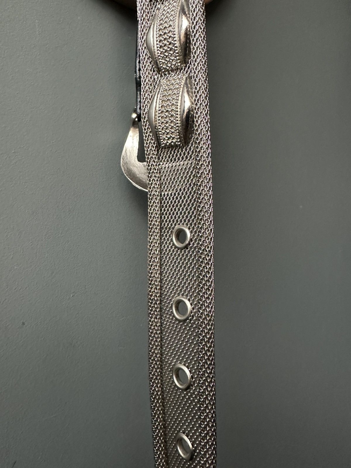 Vintage Vintage Chainmail Leather Belt Size ONE SIZE - 8 Thumbnail