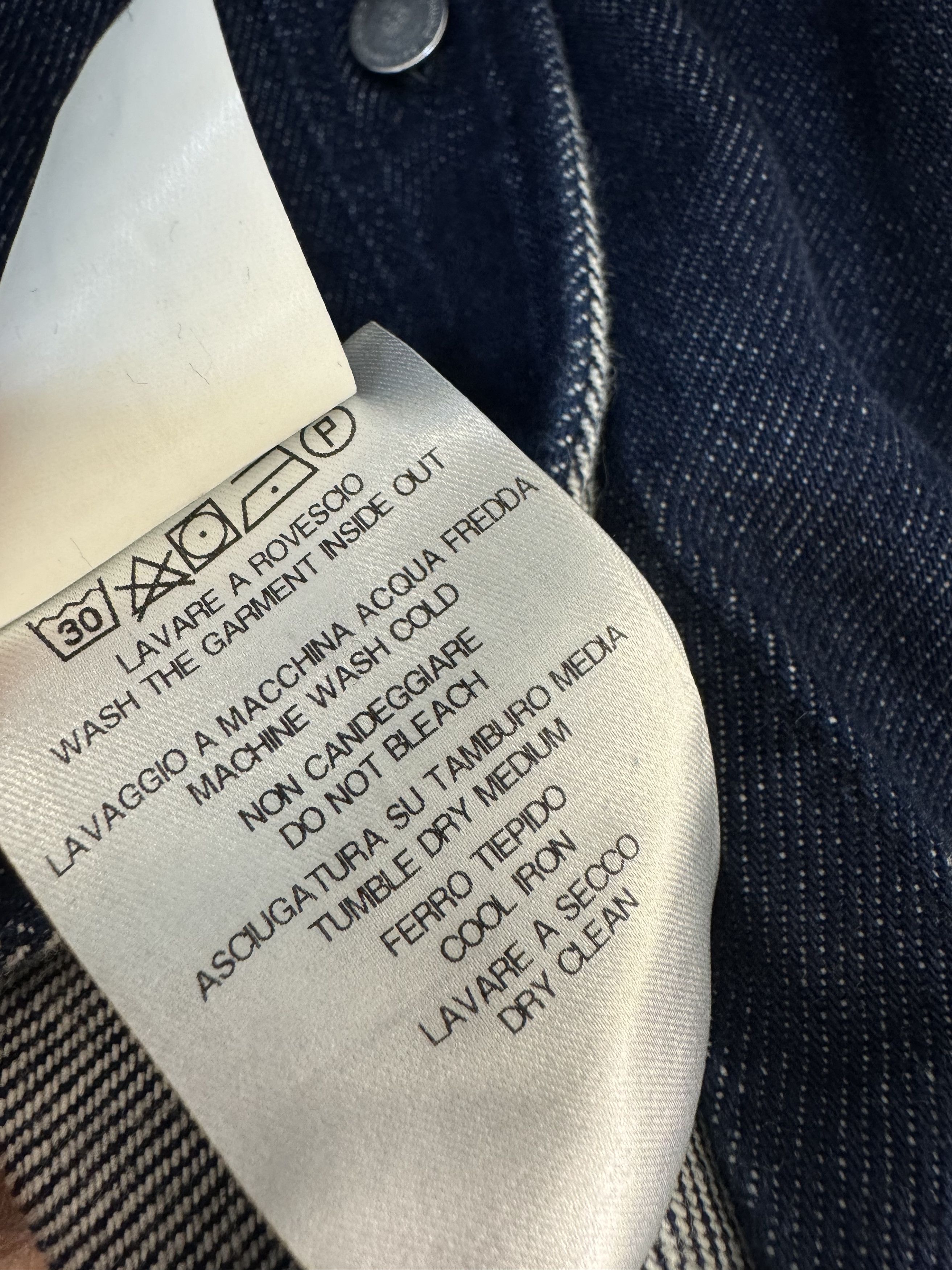 Raf Simons RS logo patch denim shirt