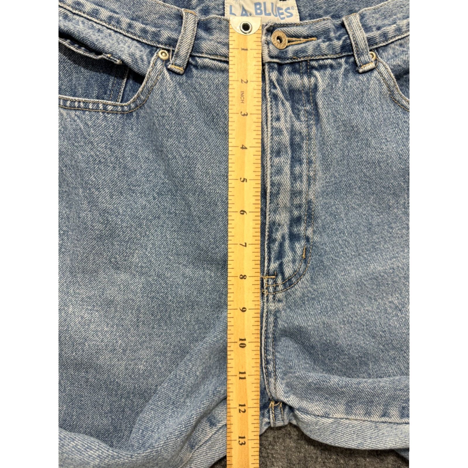 Vintage VINTAGE L.A. Blues Jeans Women's Size 12 Blue Light Wash 30x29 Denim Wide-Leg Jeans Women Size 30" / US 8 / IT 44 - 6 Thumbnail
