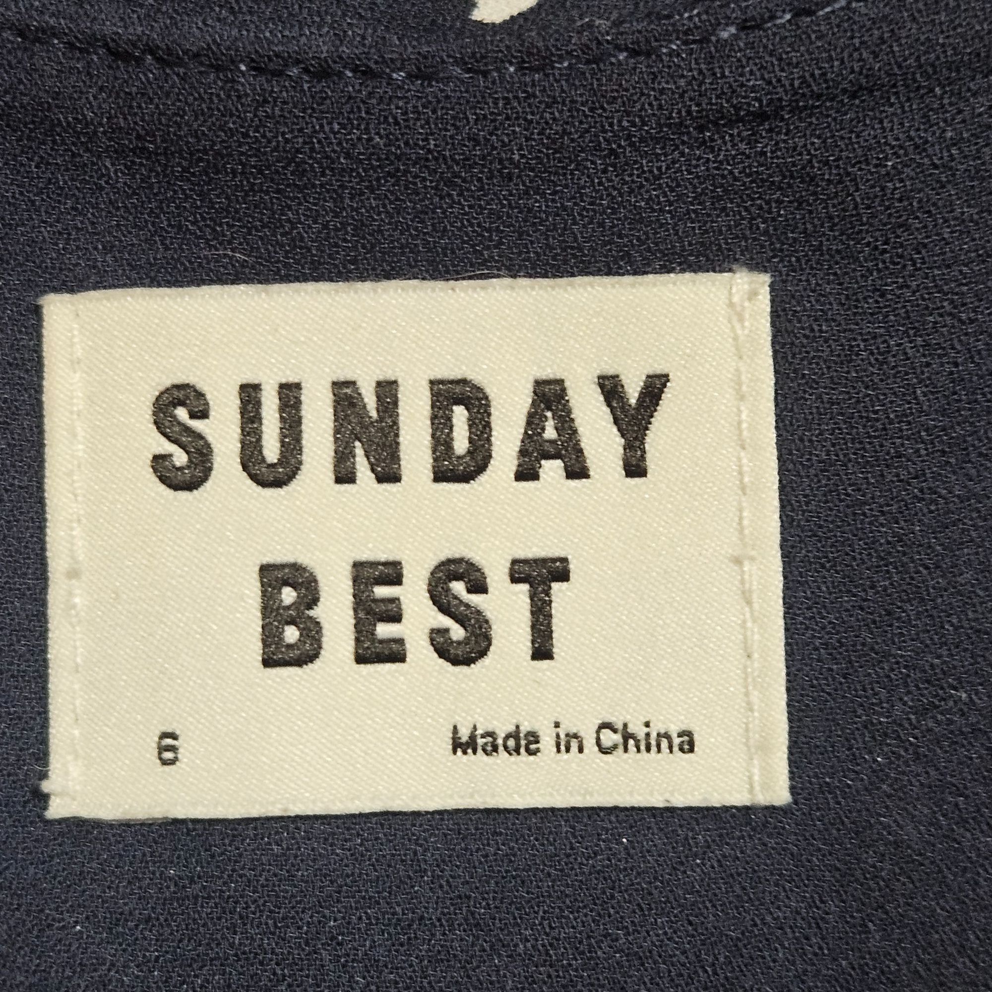 Aritzia Aritzia Sunday Best Wrap Dress Navy 6 Ruffle Feminine French Size M / US 6-8 / IT 42-44 - 6 Thumbnail