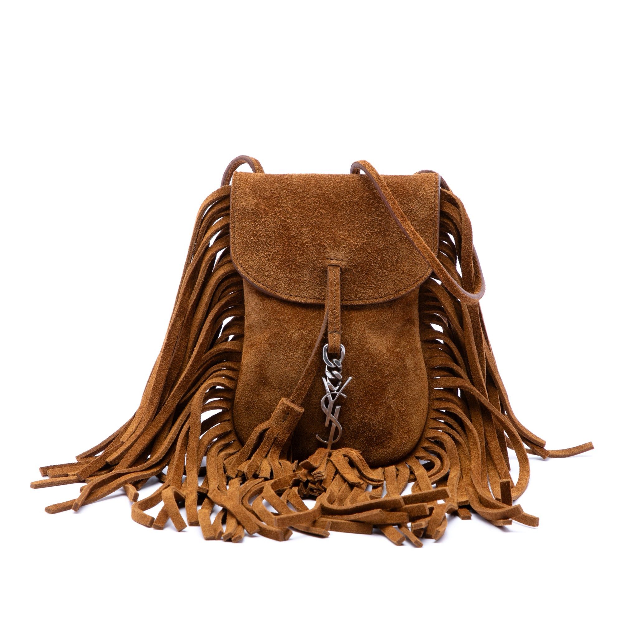 Saint Laurent Paris Toy Suede Anita Fringed Crossbody Size ONE SIZE - 1 Thumbnail