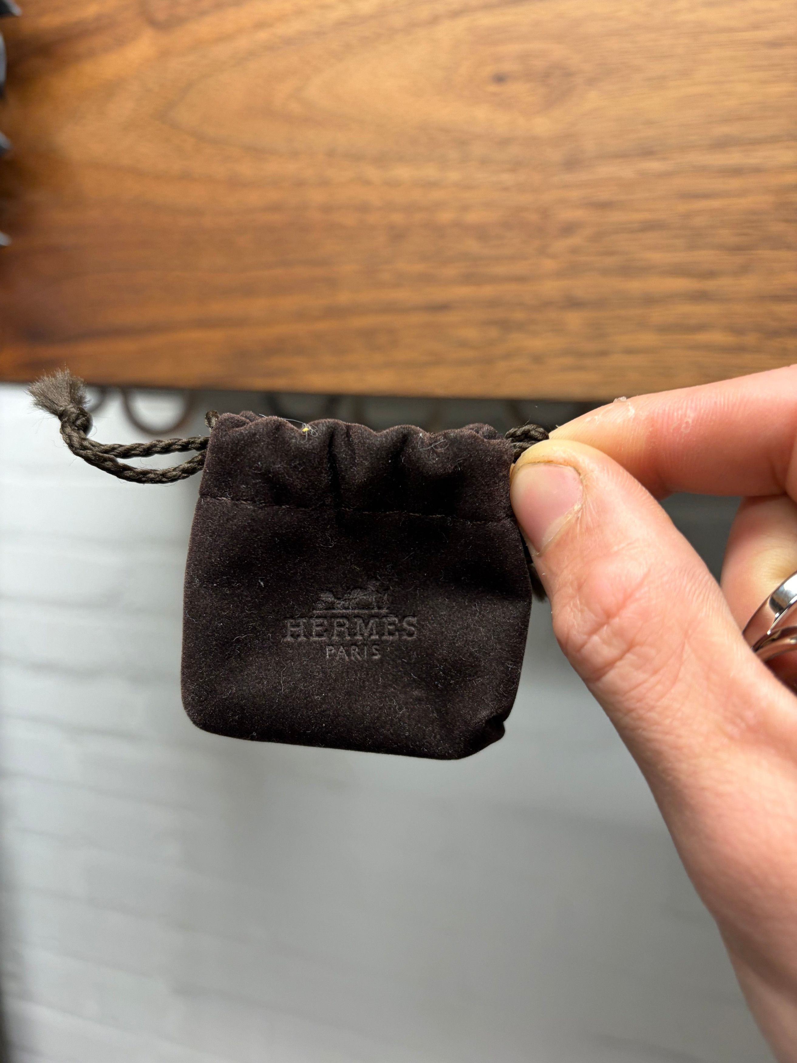 Hermes Hermes Palladium Plated Mini Trio ‘Twilly’ Ring Size ONE SIZE - 5 Thumbnail