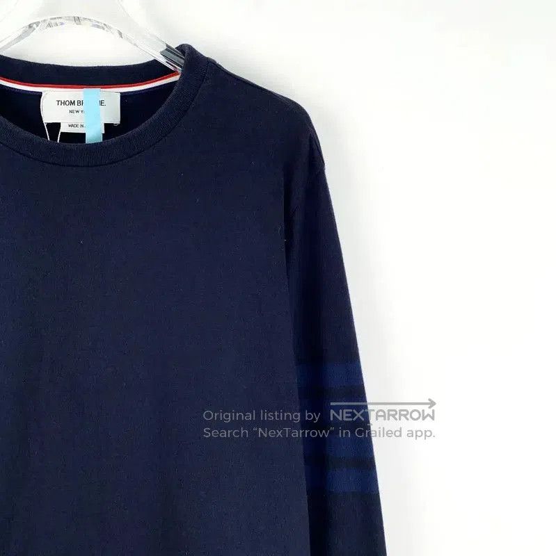 Thom Browne Women's Navy Cotton Pullover Sweater .