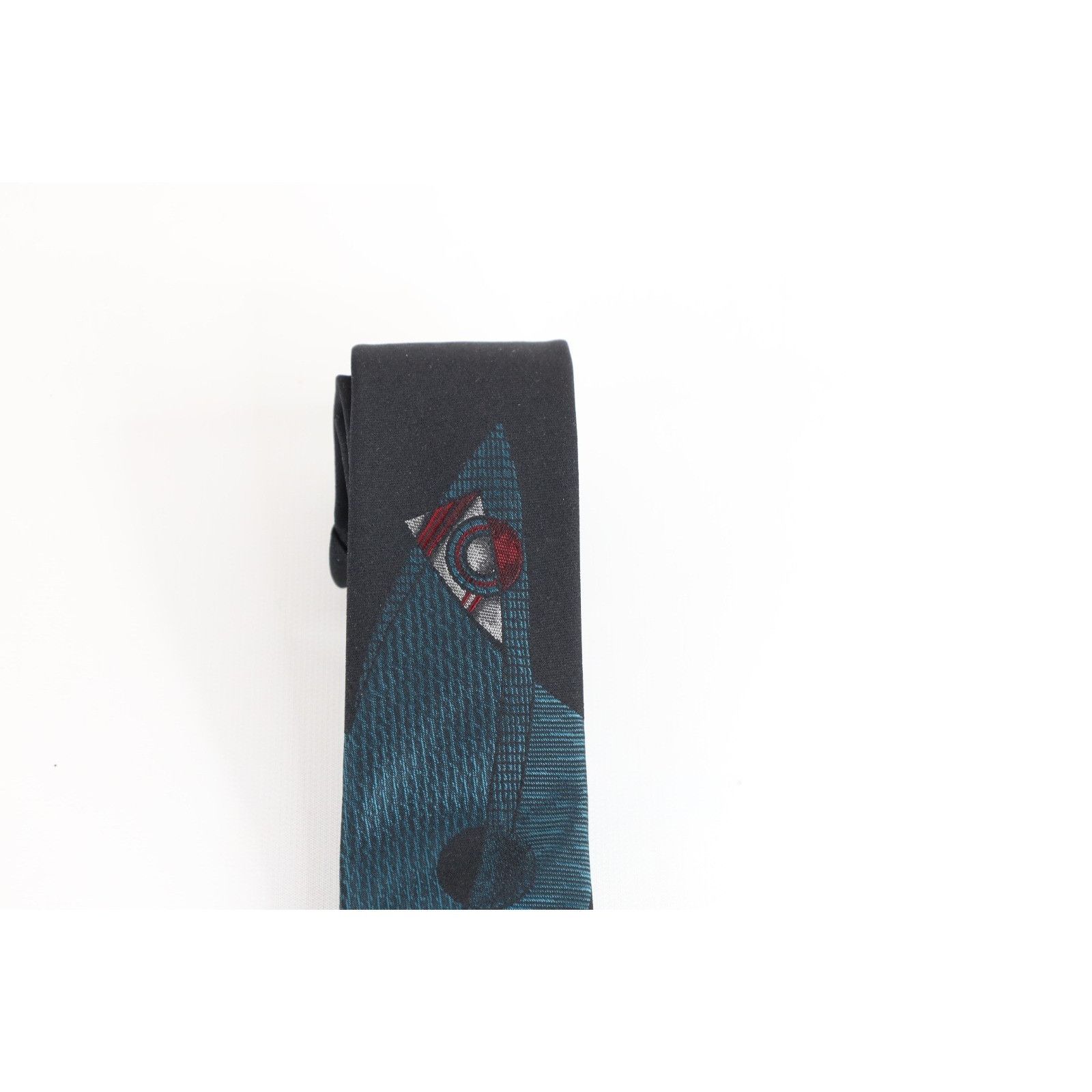 Vintage Vintage 80s 90s Streetwear Geometric Art Neck Tie Wedding Size ONE SIZE - 2 Thumbnail