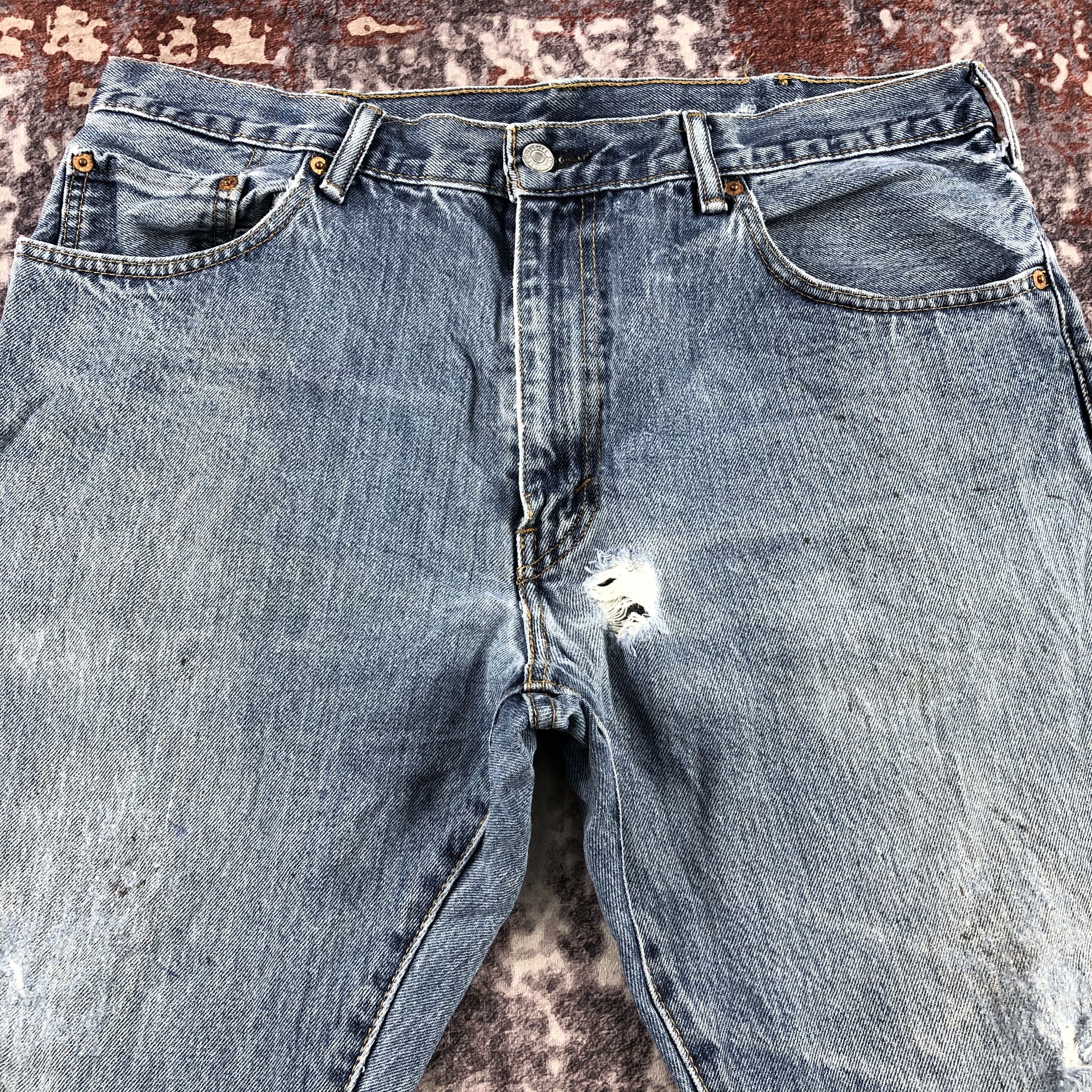 Levi's × Vintage Vintage Blue Wash Levis 517 Flare Jeans-JM2979 Size US 37 - 3 Thumbnail