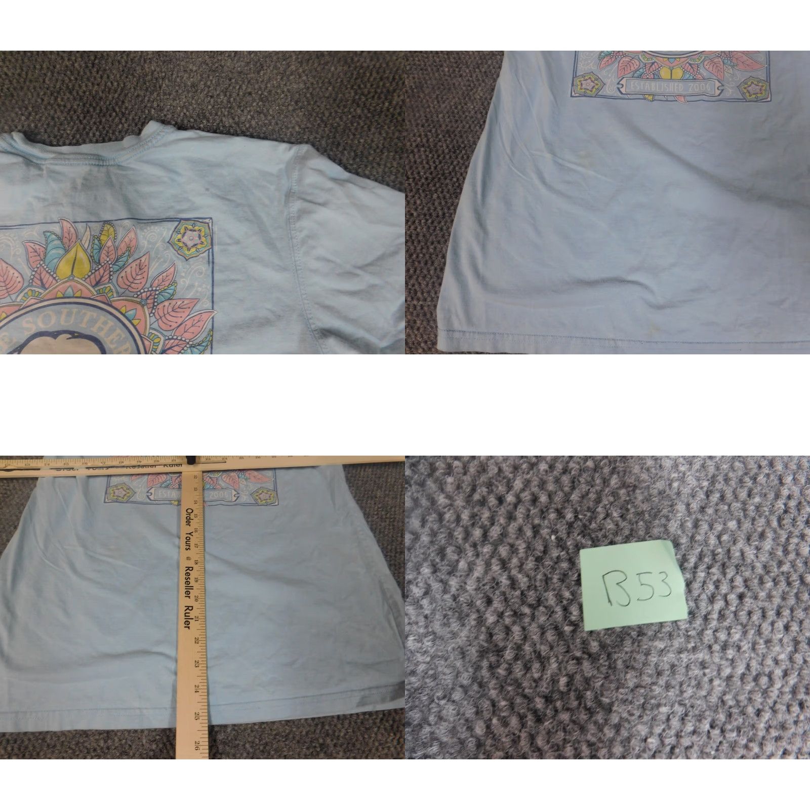 Vintage Southern Shirt Womens S Blue Pullover Crew Neck Graphic Flowers Casual Shirt 90s American Flowers Mens? Womens Size S / US 4 / IT 40 - 9 Thumbnail