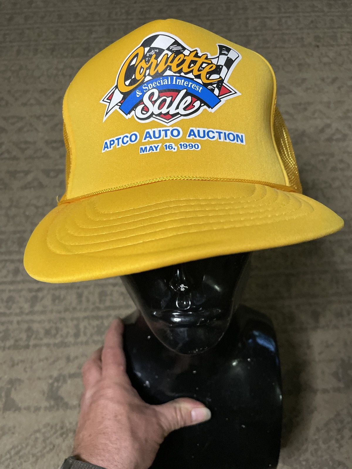 Chevrolet × Vintage Vintage Corvette Snapback Hat Cap auto auction Aptco 1990 🔥 Size ONE SIZE - 2 Thumbnail