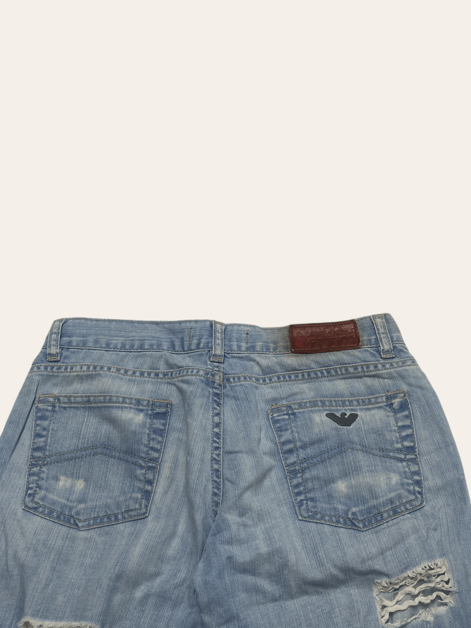 Armani Vintage ARMANI Ripped Pants Light Blue Sky Beautiful Y2k Size 29" - 13 Thumbnail