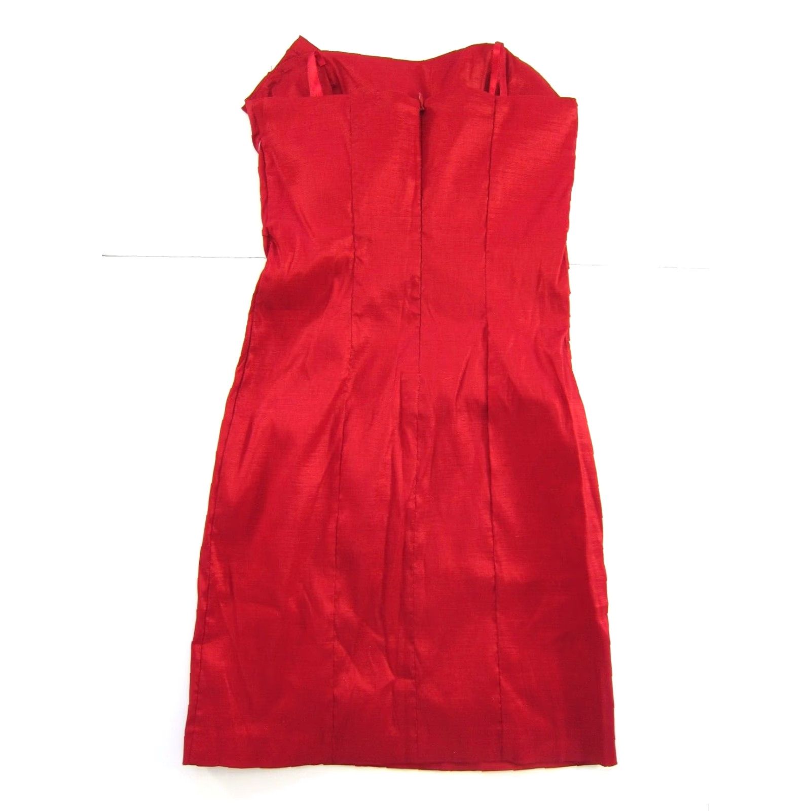 Vintage NWT INC International Concepts Red Rose Stretch Strapless Prom Party Dress 0 Size XS / US 0-2 / IT 36-38 - 2 Thumbnail