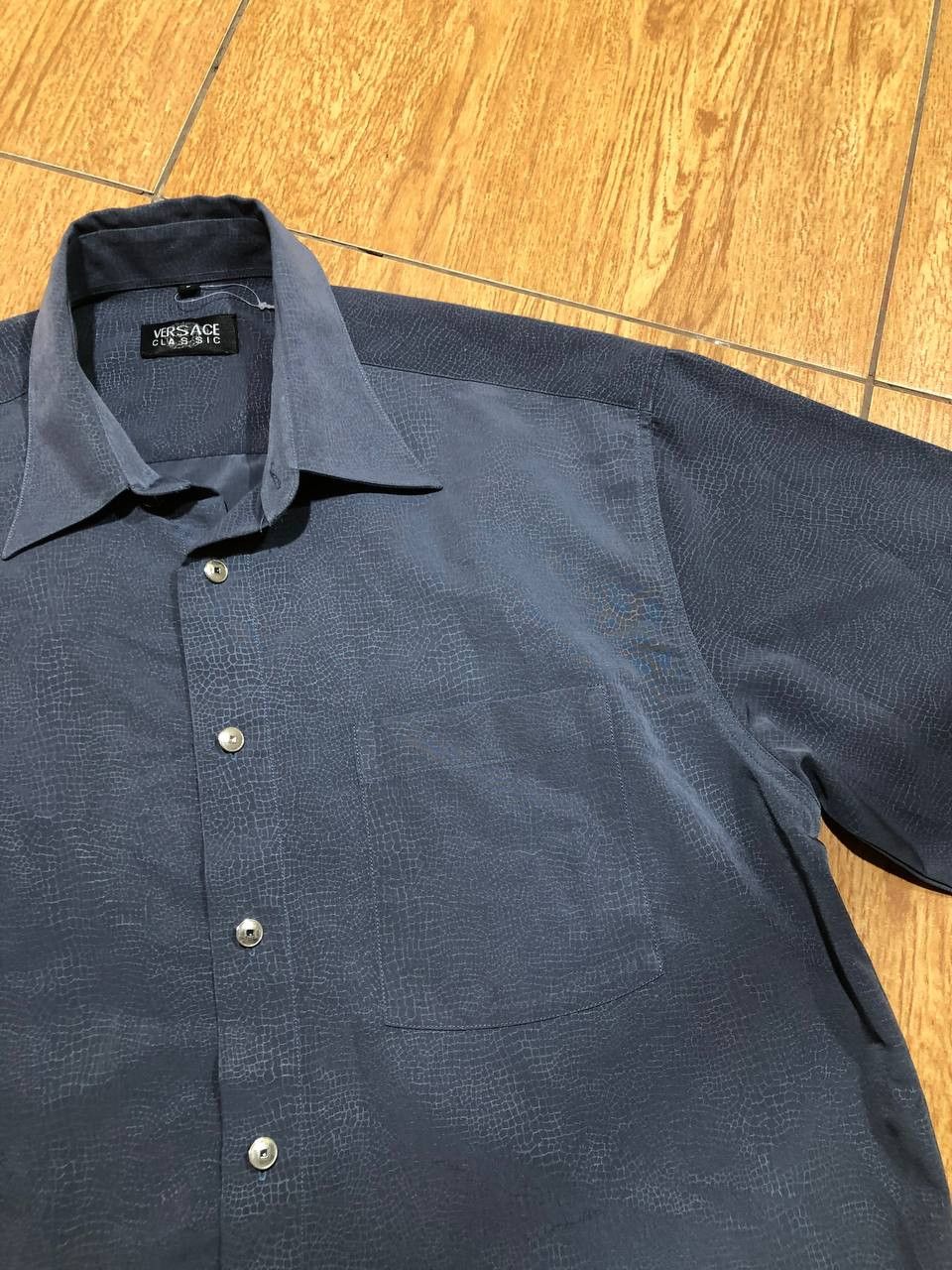 Versace Versace Classic Shirt Long Sleeve Button Down Gray Sharp Size US L / EU 52-54 / 3 - 12 Thumbnail