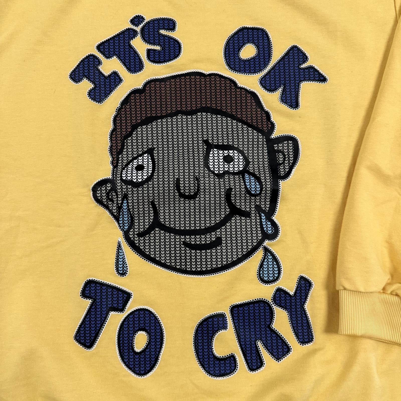 Designer NWOT Hanguoyiguan It's OK to Cry Daria Crewneck Sweater - L Size US L / EU 52-54 / 3 - 2 Thumbnail