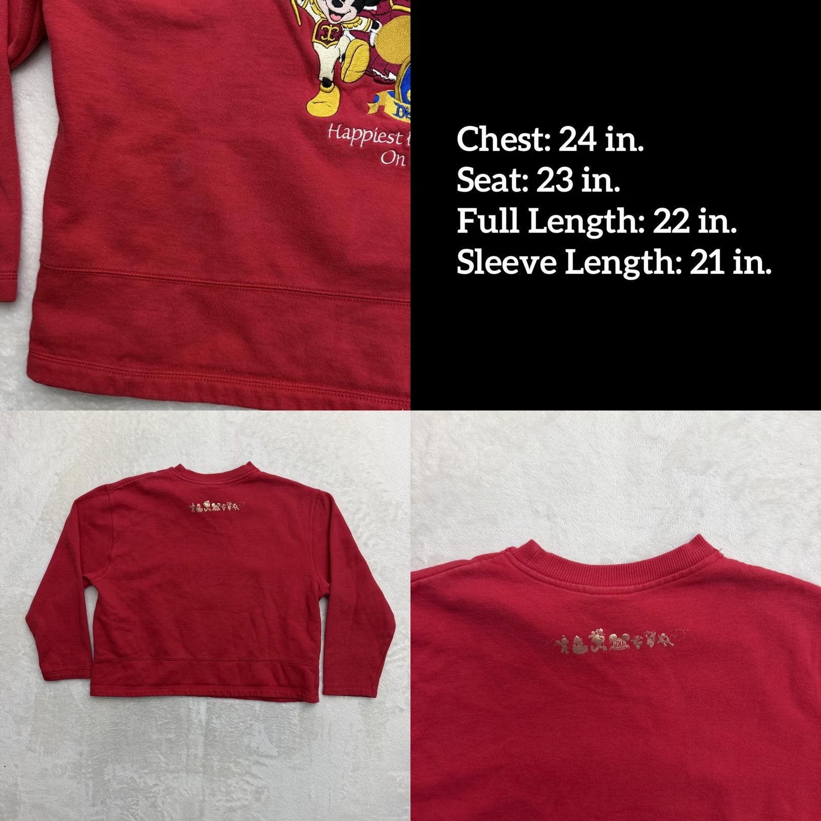 Vintage VINTAGE Disneyland Resort Sweatshirt Mens Large Red 50th Fleece Homecoming Size L / US 10 / IT 46 - 8 Thumbnail