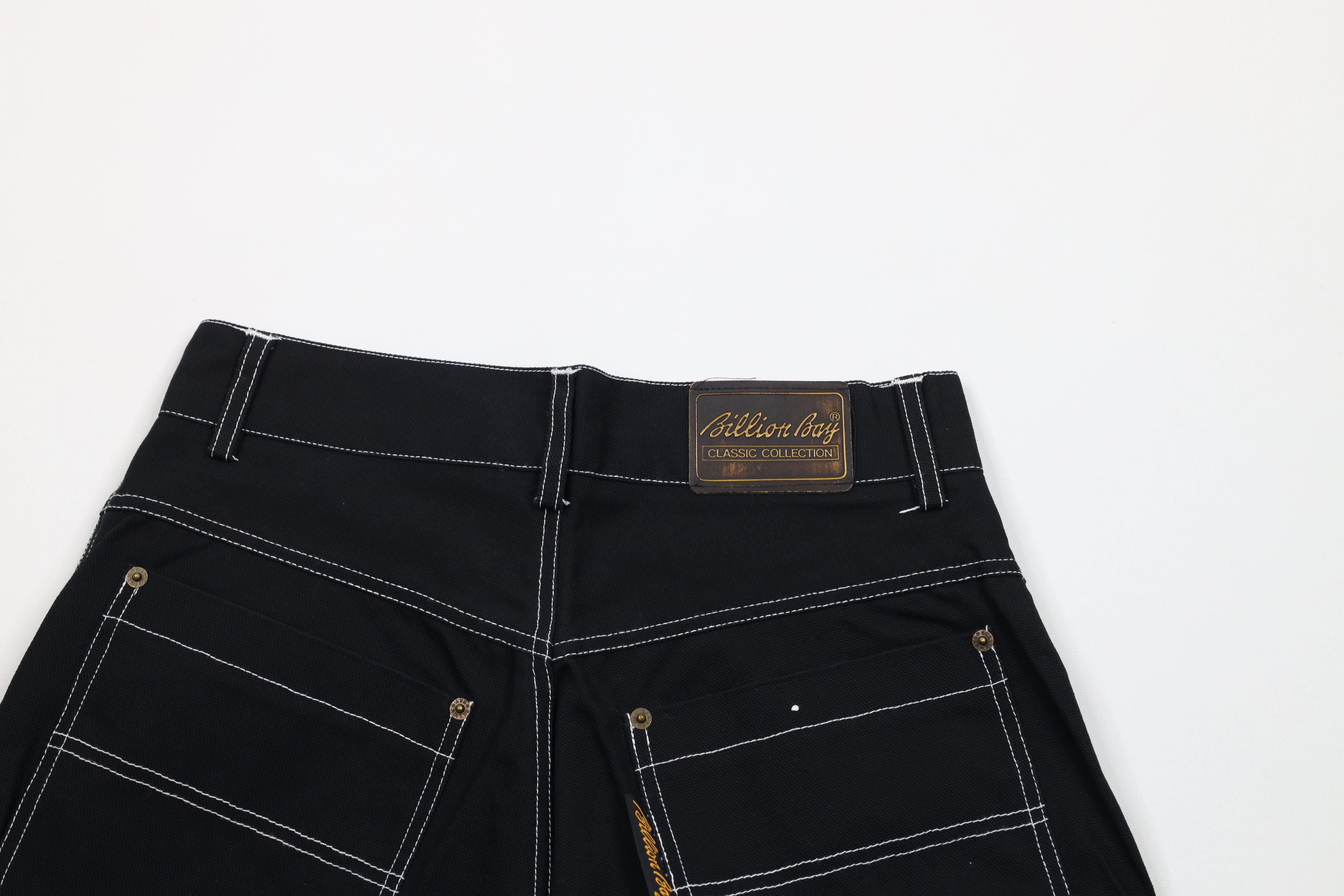 Vintage Deadstock Vintage 90s Streetwear Canvas Shorts Black Cotton Size US 30 / EU 46 - 7 Thumbnail