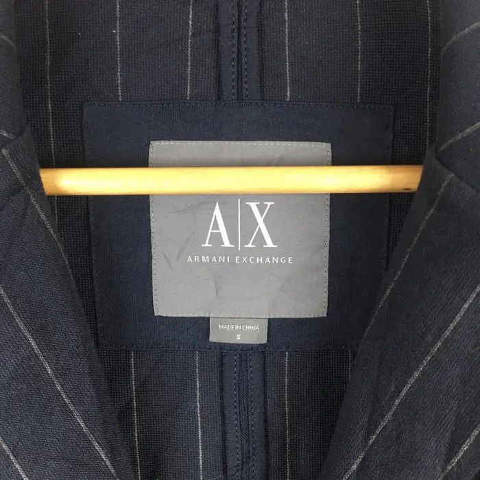 Armani Vtg ARMANI EXCHANGE Made In Italy Striped Blazer Coat Suit Size 40R - 3 Thumbnail