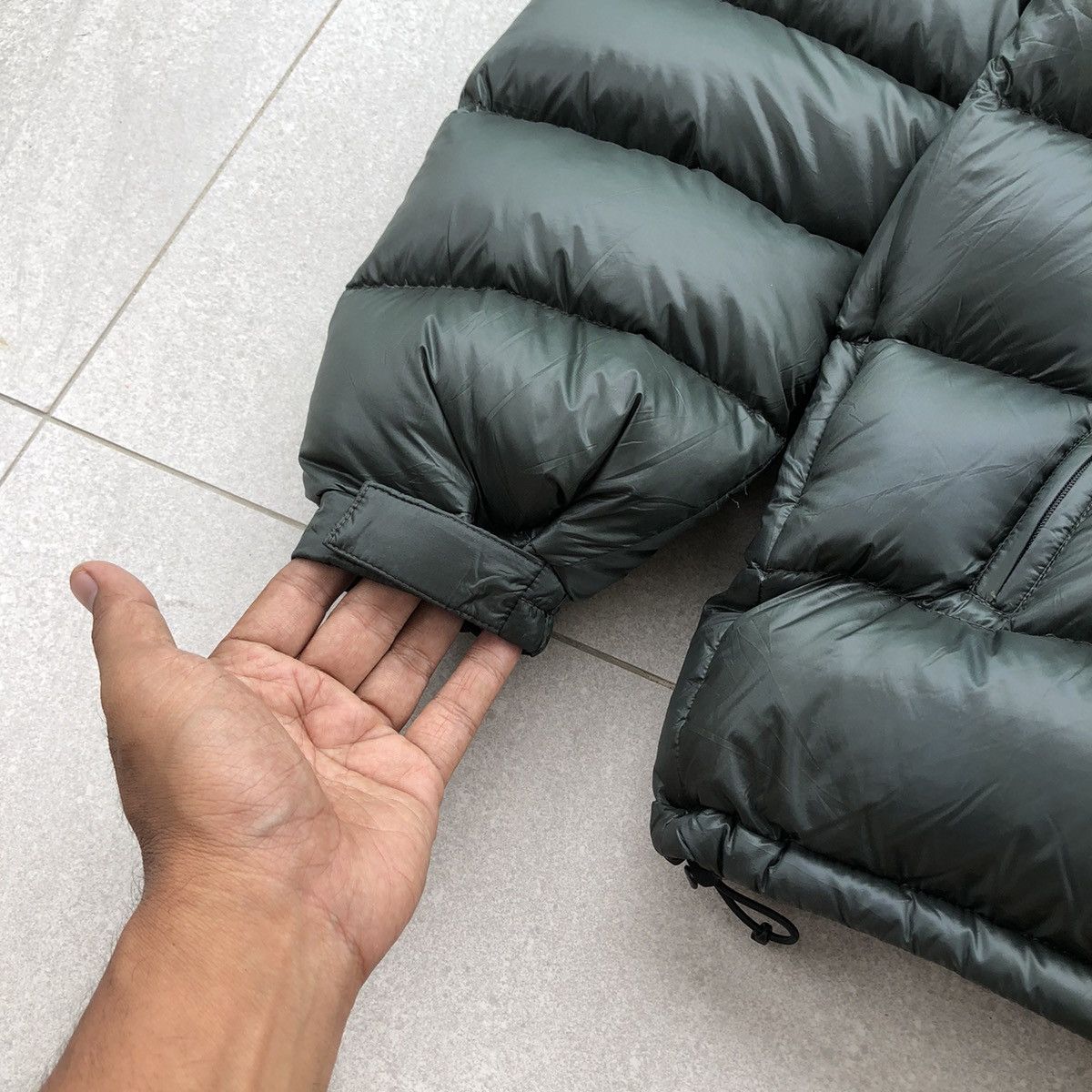 The North Face The North Face Down Jacket Full Zip Hood Green [XL] Size US XL / EU 56 / 4 - 11 Thumbnail