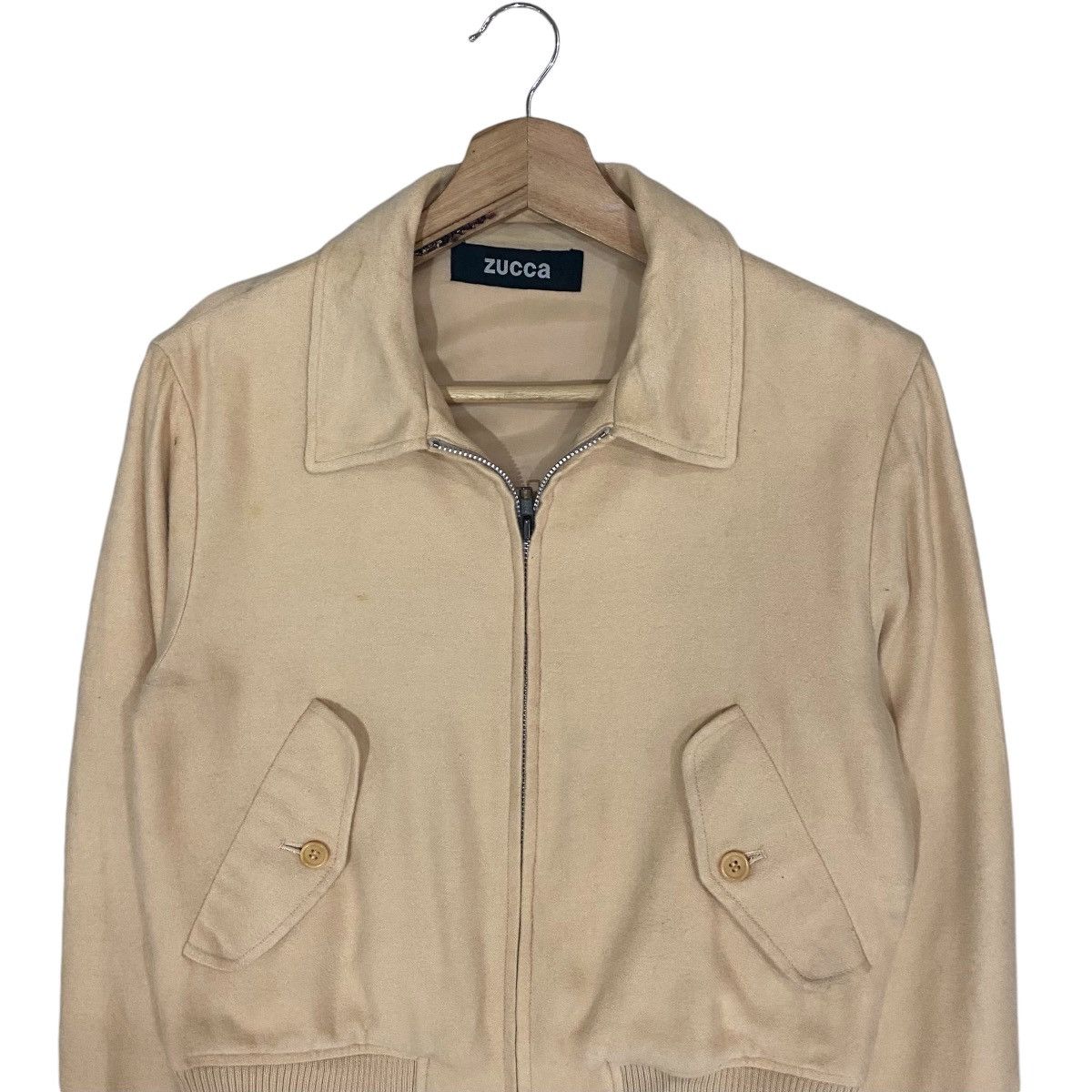 CABANE de ZUCCa × Issey Miyake × Zucca 🔥VINTAGE ZUCCA ISSEY MIYAKE WOOL CROP BOMBER JACKET Size US S / EU 44-46 / 1 - 4 Thumbnail