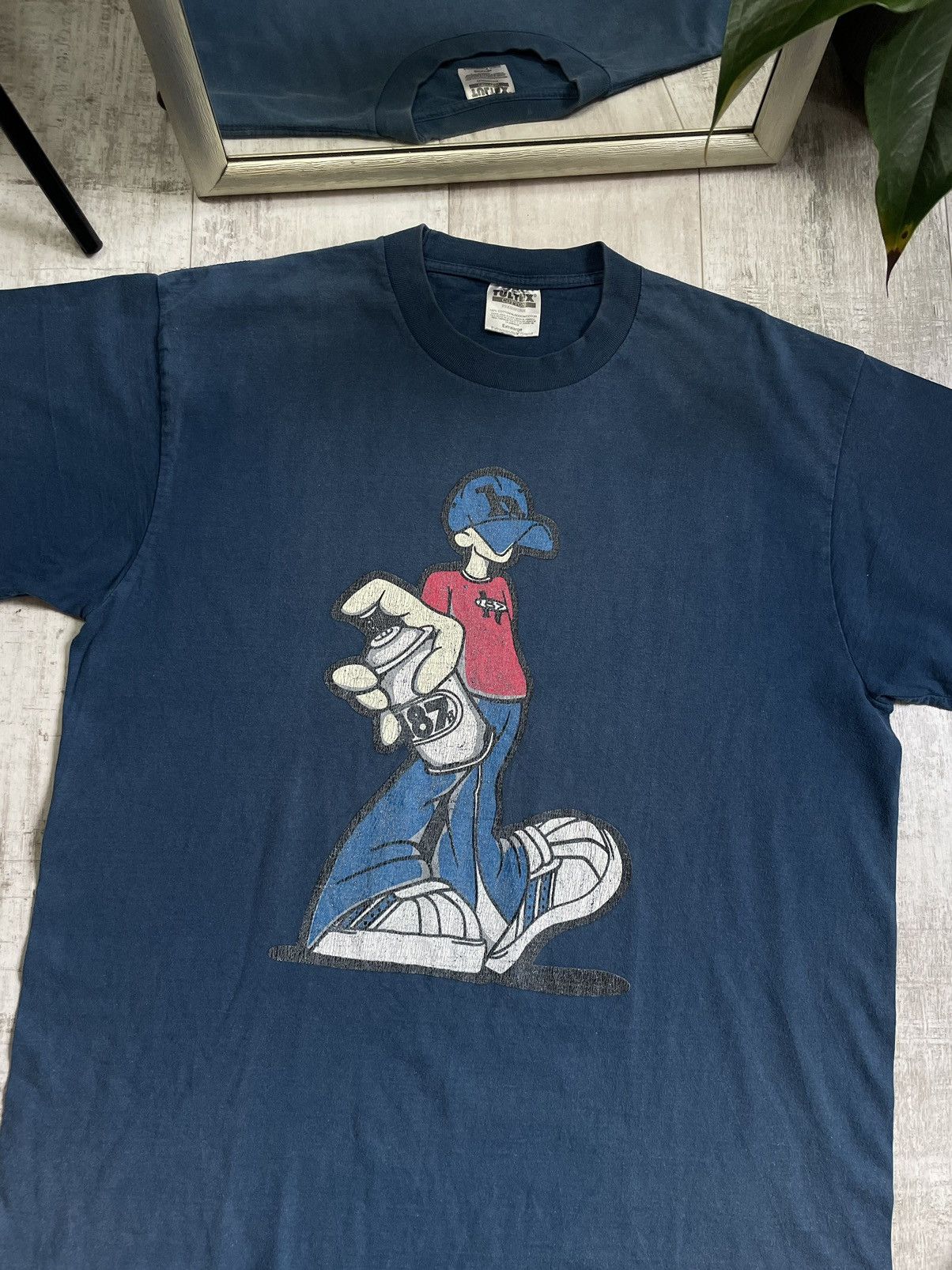 Tultex Vintage 187 Hudda 90’s Graffiti Man T-Shirt VERY RARE Size US XL / EU 56 / 4 - 3 Thumbnail