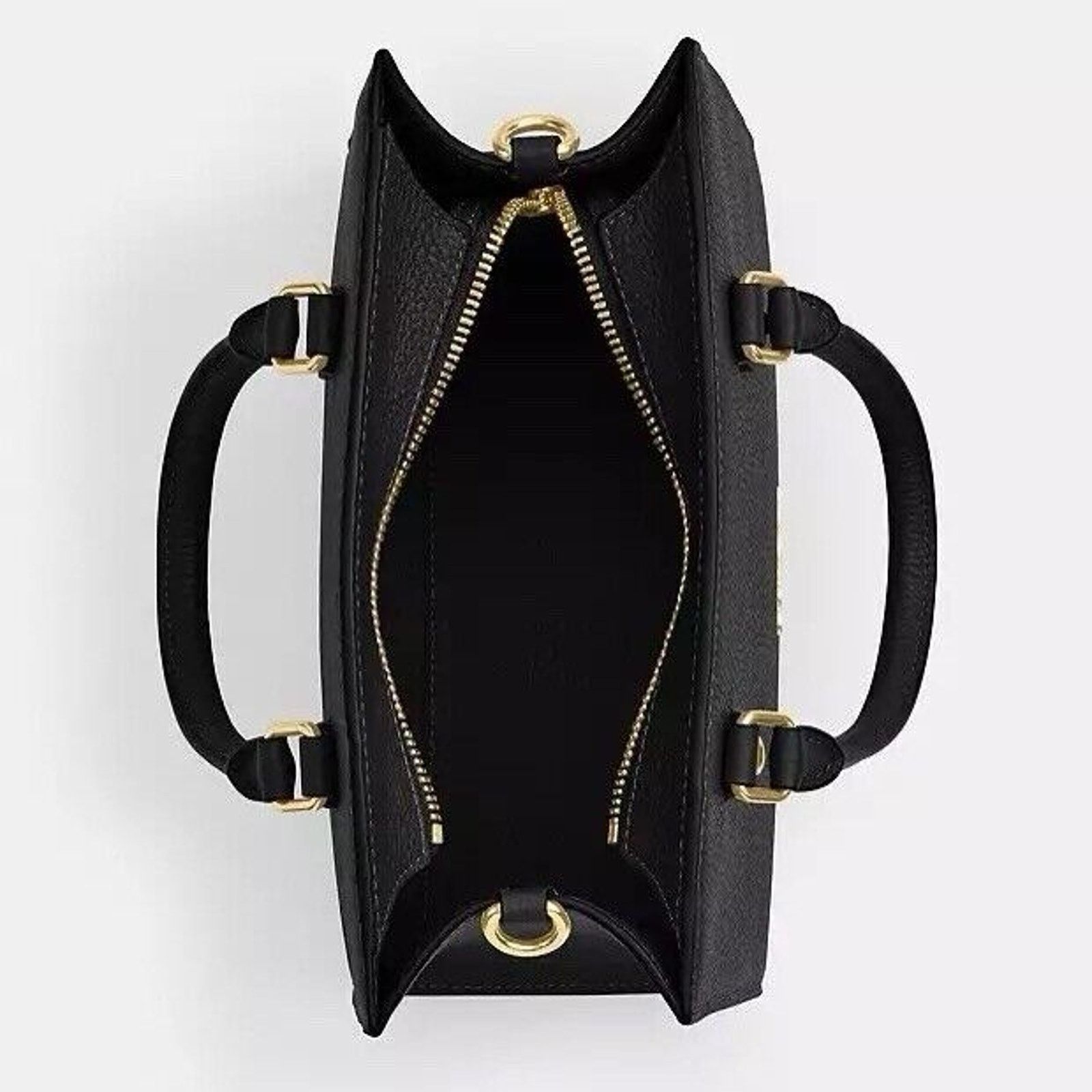 Coach NWT Coach Maggie Small Tote Bag CY668 Pebbled Leather Black Size ONE SIZE - 9 Thumbnail