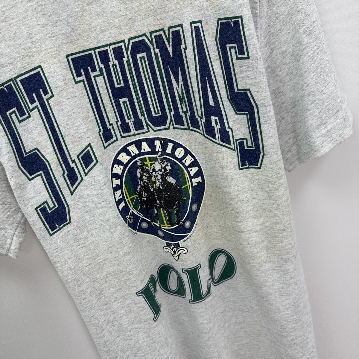 Vintage Vintage 90s St Thomas Polo tee Fruit of the loom single y2k Size US L / EU 52-54 / 3 - 4 Thumbnail