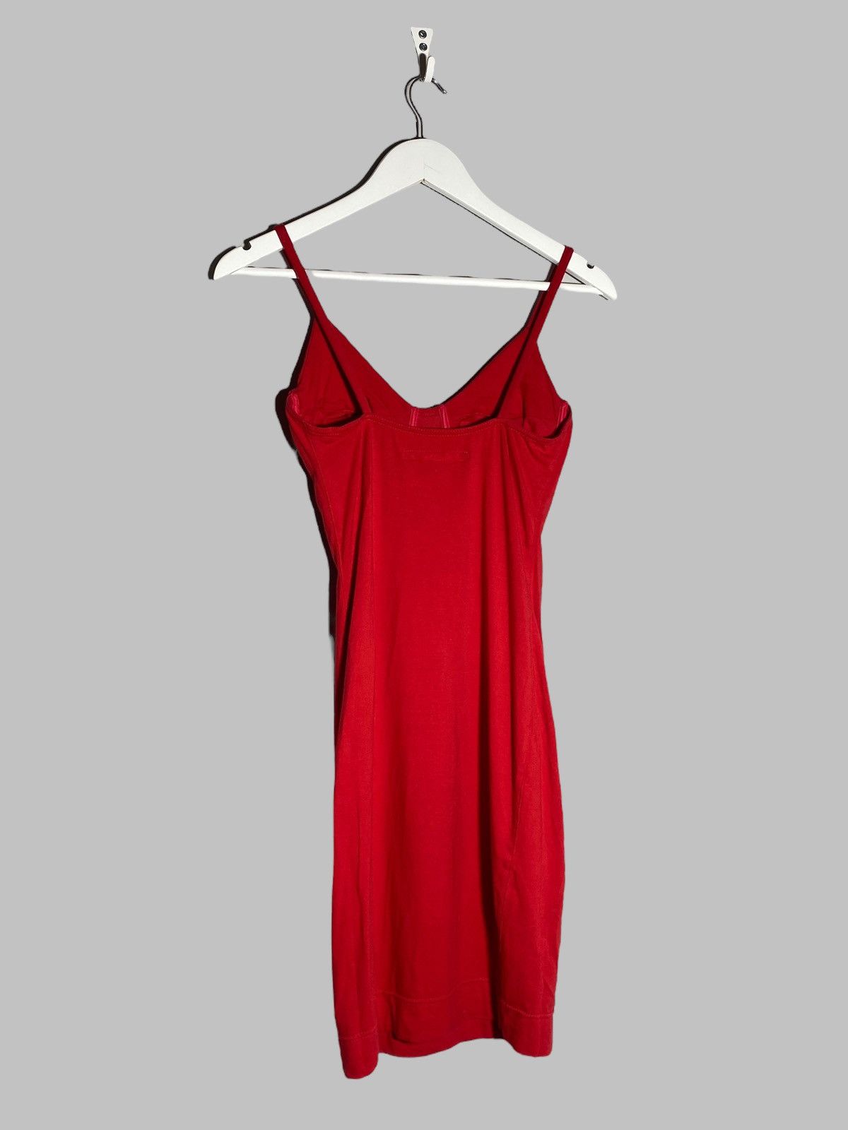 Katharine Hamnett London Vintage 1980s Katharine Hamnett Hot Red Bodycon Mini Dress Size S / US 4 / IT 40 - 2 Thumbnail