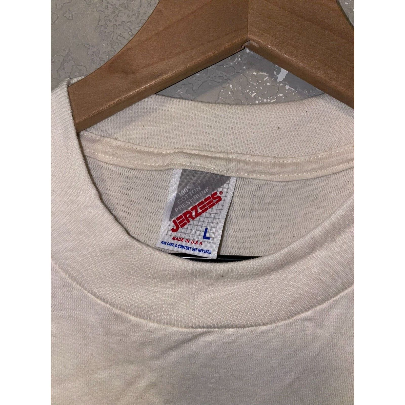 Jerzees 90s Vintage Gatlinburg Hummingbird Flower Cream White Shirt Size US L / EU 52-54 / 3 - 8 Thumbnail