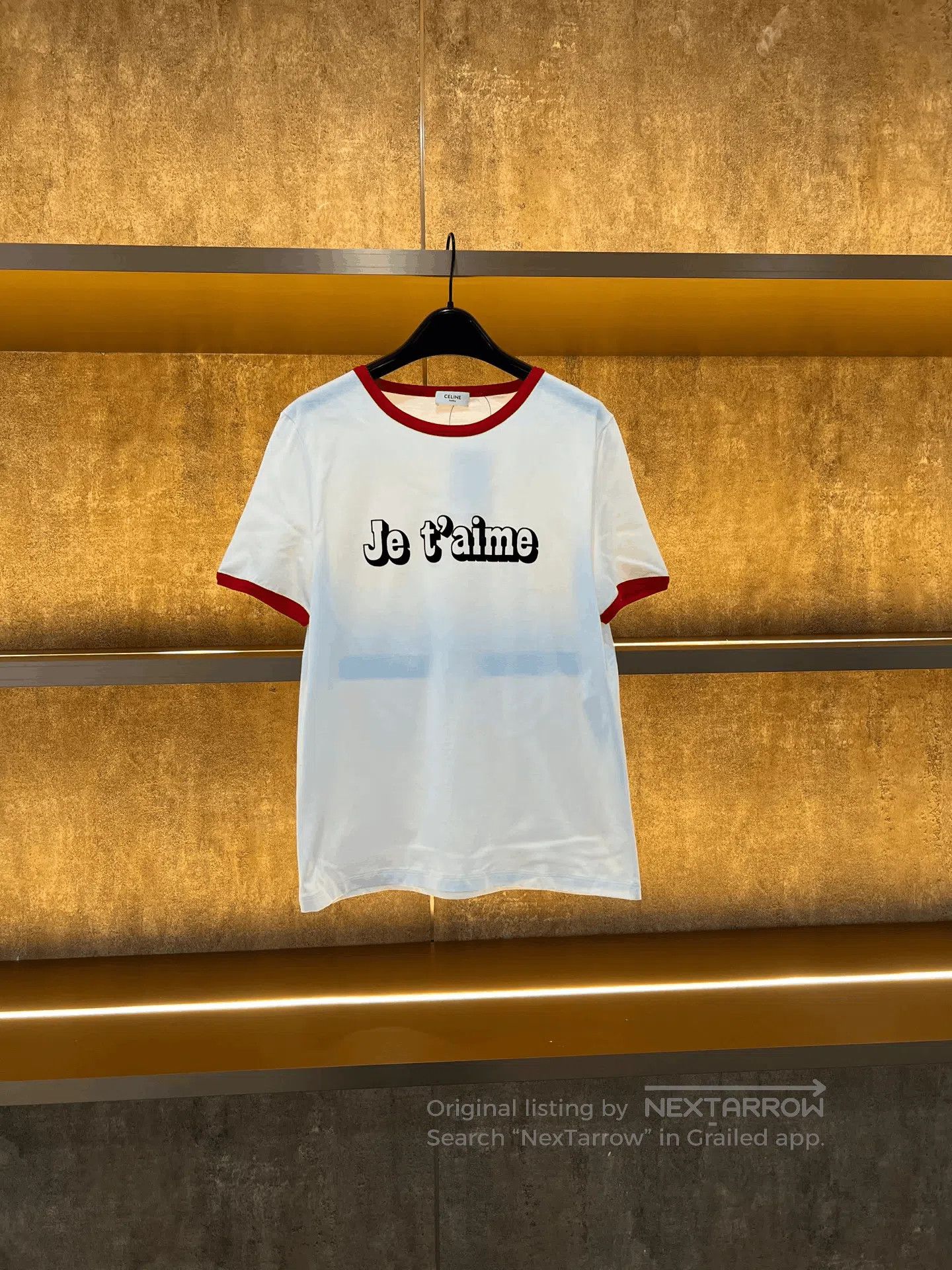 Celine Celine Red Slogan Short Sleeve. Size M / US 6-8 / IT 42-44 - 1 Thumbnail