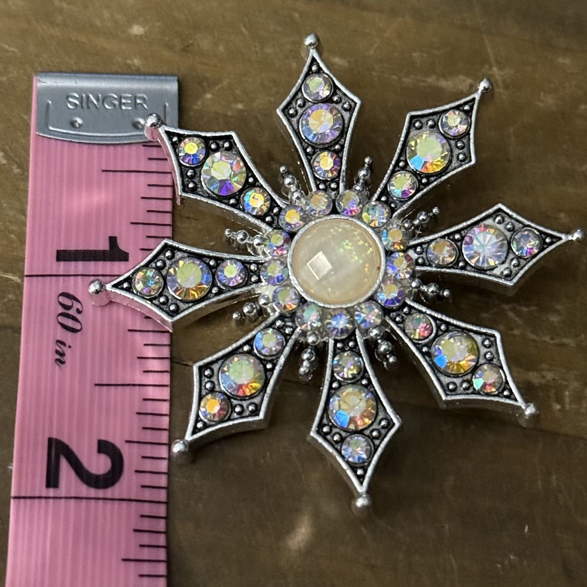 Vintage Vintage stunning Aurora Borealis silver tone brooch Size ONE SIZE - 2 Thumbnail