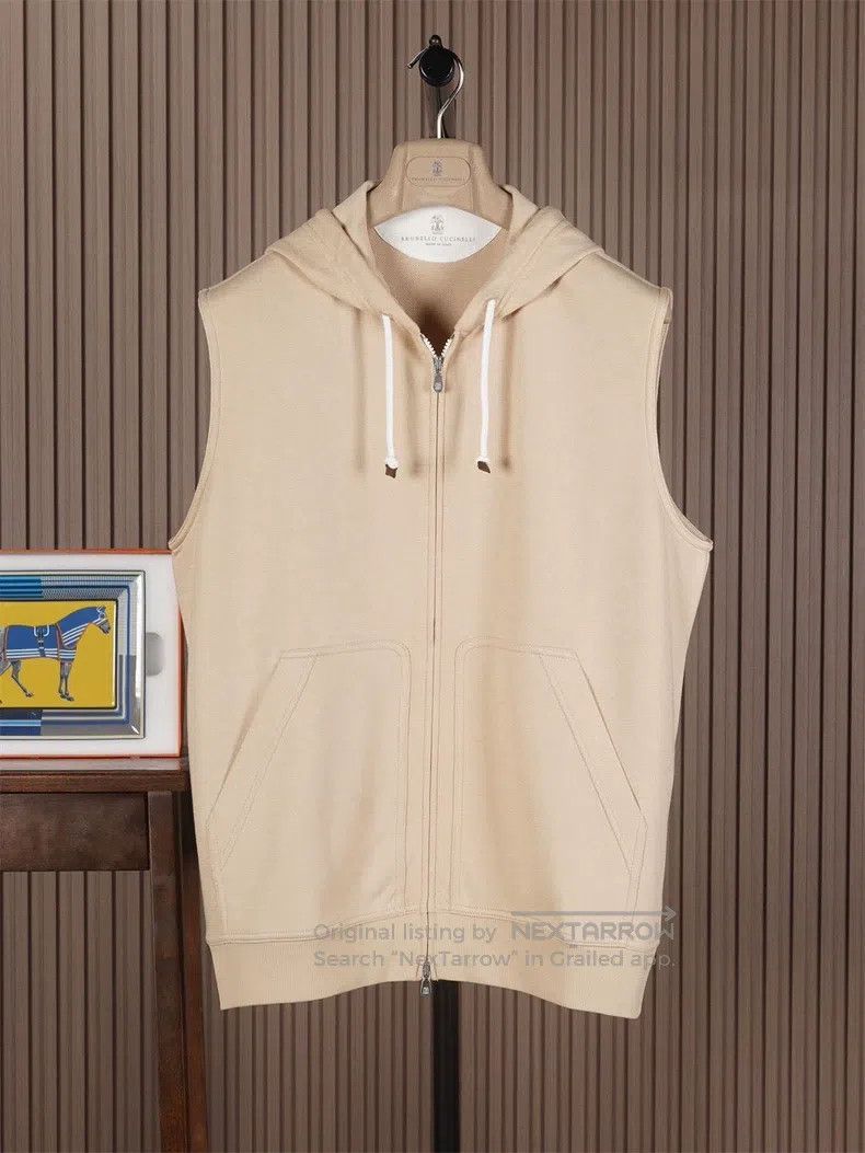 Brunello Cucinelli Brunello Cucinelli Hooded Sportswear Hoodie Vest Size US M / EU 48-50 / 2 - 1 Thumbnail