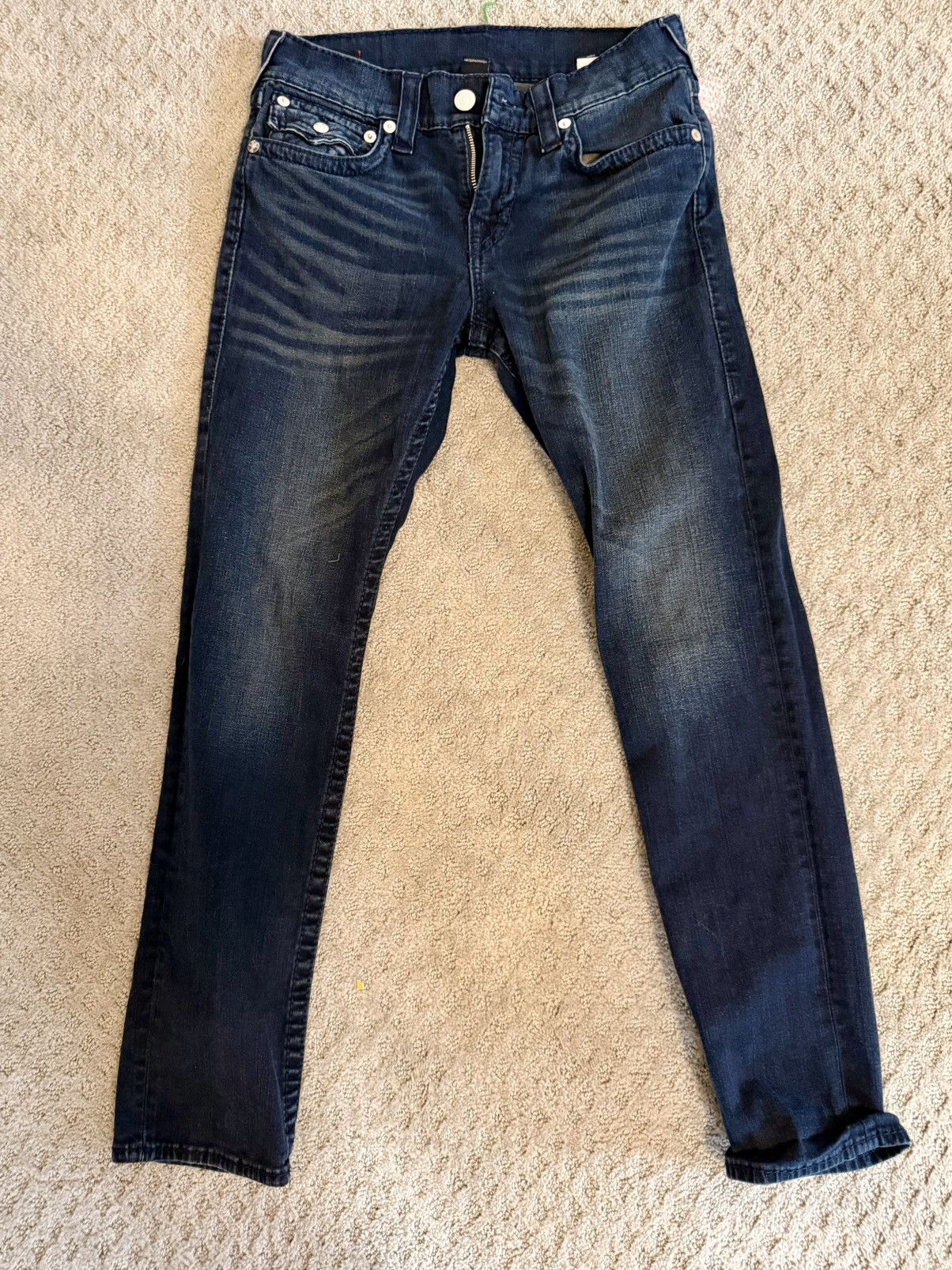 True Religion True Religion Geno Relaxed Slim Jeans Size 30 Dark Wash Size 30" / US 8 / IT 44 - 1 Thumbnail