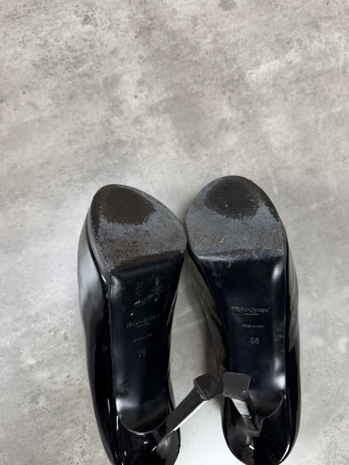 Yves Saint Laurent Yves Saint Laurent Black Patent Platform Heels Size 36 Size US 6 / IT 36 - 12 Thumbnail