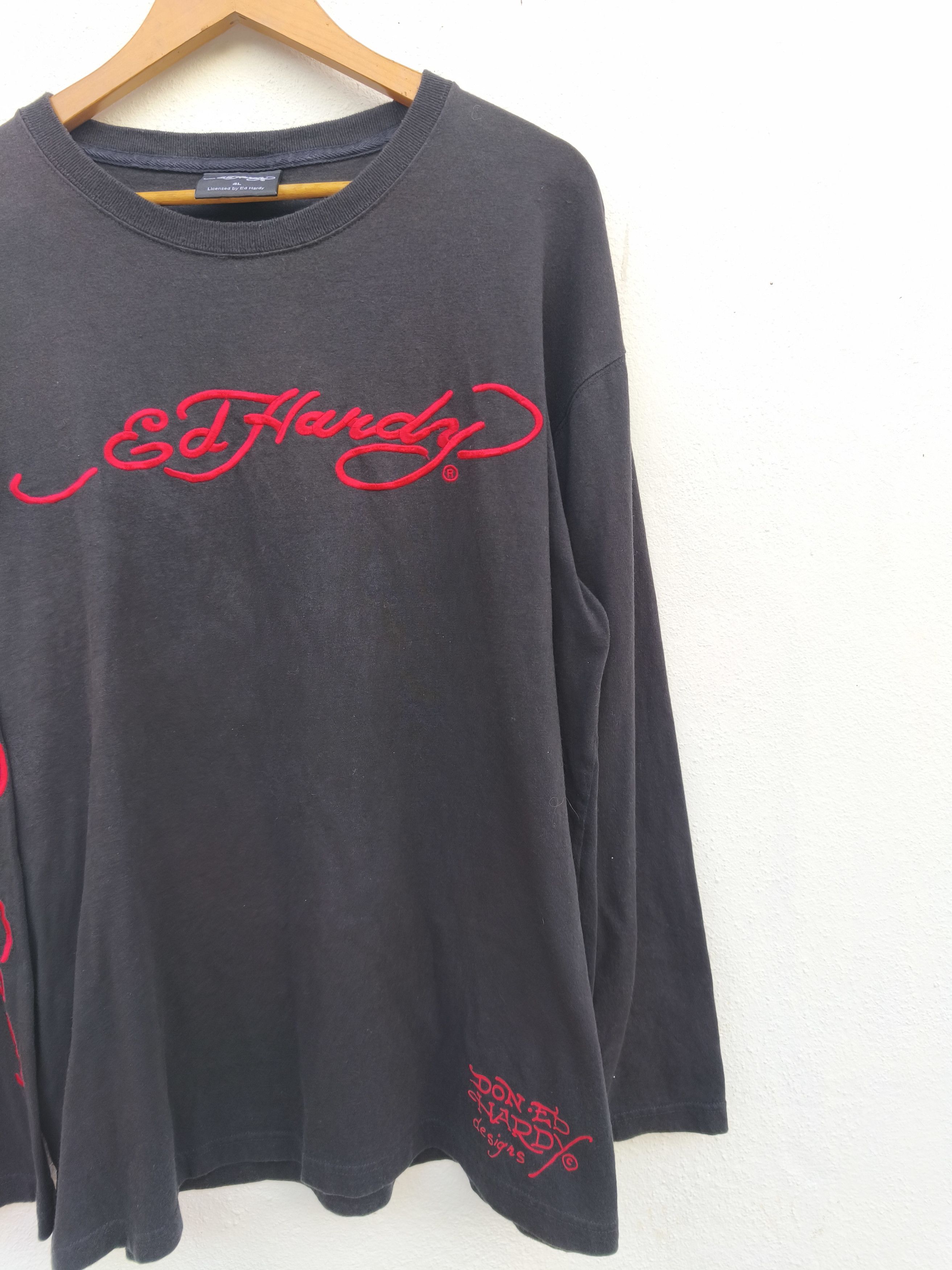 Ed Hardy 🔥 Ed Hardy t shirt long sleeve skulls Christian Audigier Size US XL / EU 56 / 4 - 8 Thumbnail