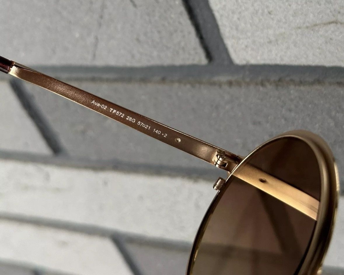 Tom Ford Tom Ford Ava-02 Gold Frame Women’s Round Sunglasses Size ONE SIZE - 7 Thumbnail